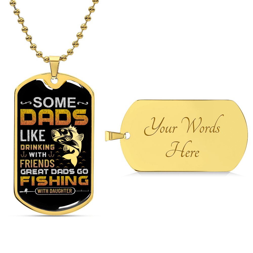Custom Father's Day Design & Engraved Military Dog Tag Necklace 2
