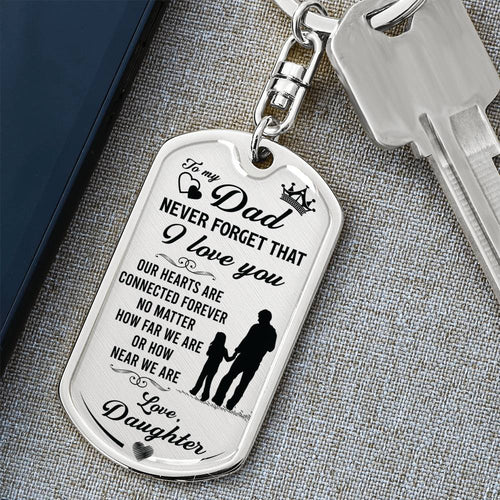 Custom Father's Day Graphic Dog Tag Keychain 3