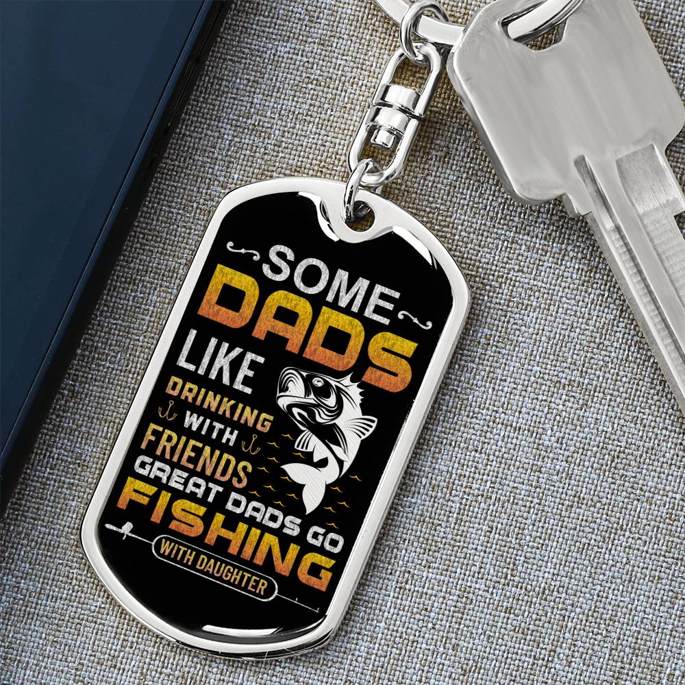 Custom Father's Day Graphic Dog Tag Keychain 2