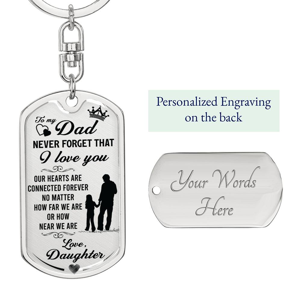 Custom Father's Day Graphic Dog Tag Keychain 3