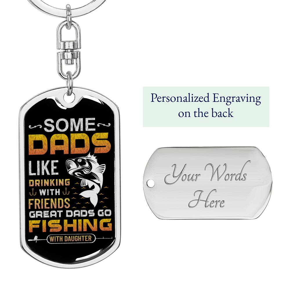 Custom Father's Day Graphic Dog Tag Keychain 2