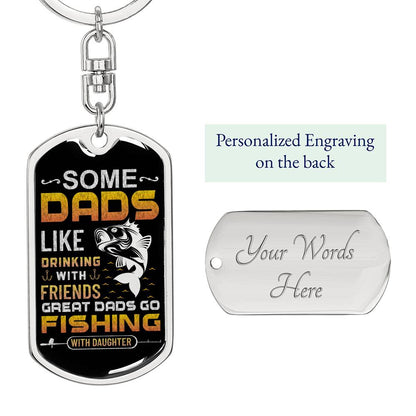 Custom Father's Day Graphic Dog Tag Keychain 2