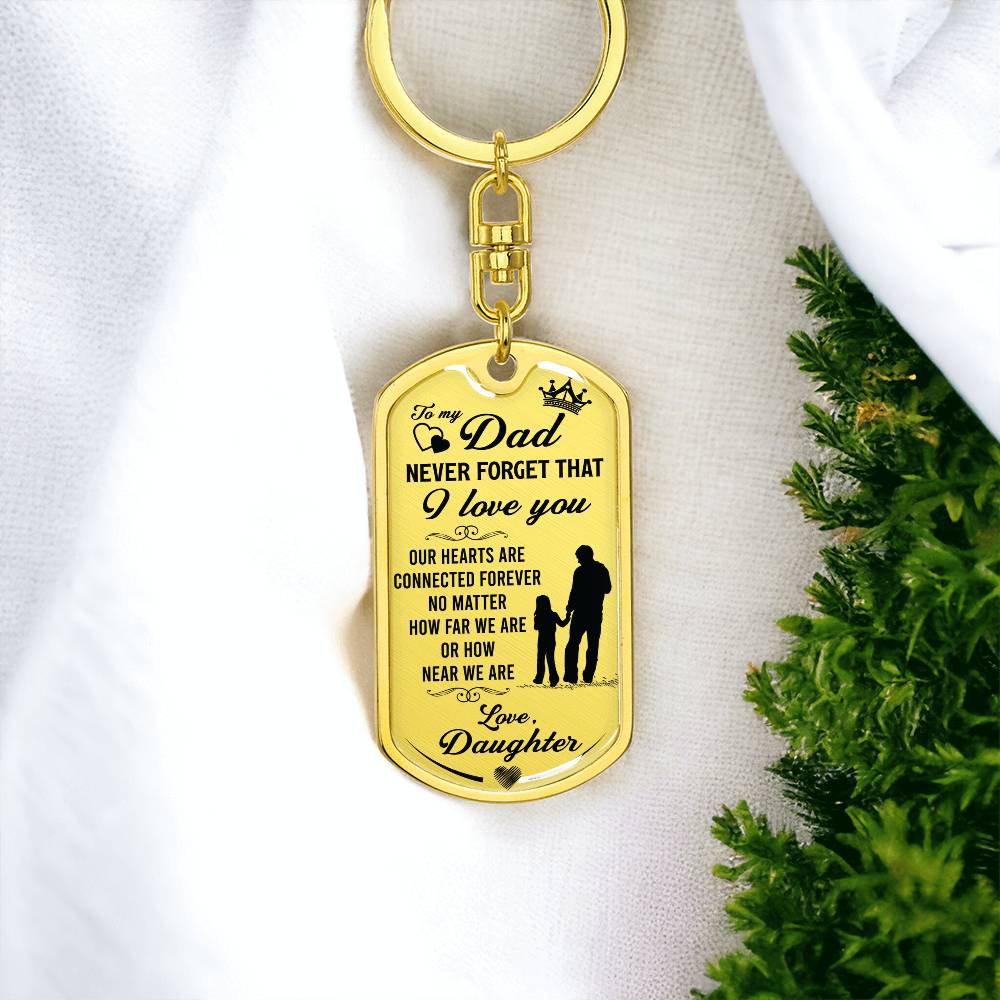 Custom Father's Day Graphic Dog Tag Keychain 3