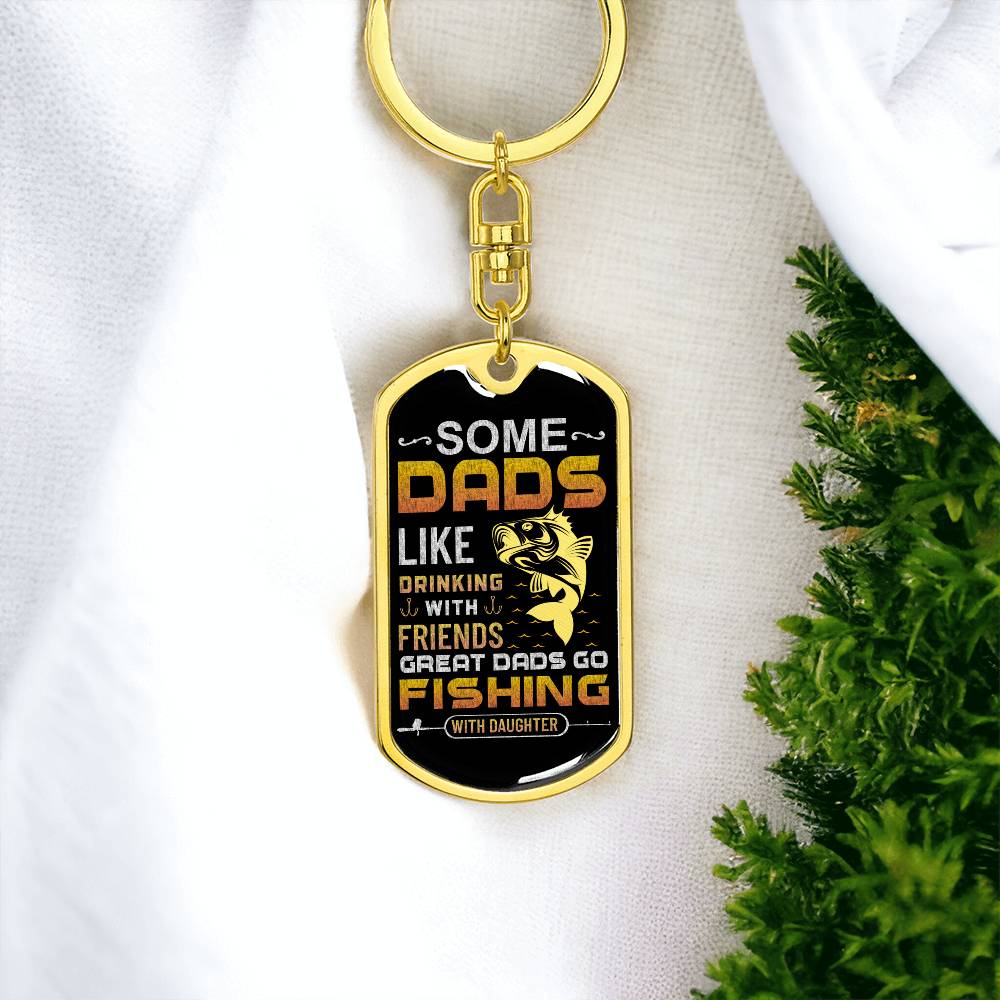 Custom Father's Day Graphic Dog Tag Keychain 2