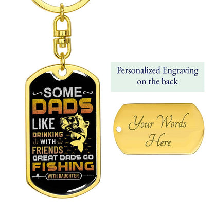 Custom Father's Day Graphic Dog Tag Keychain 2