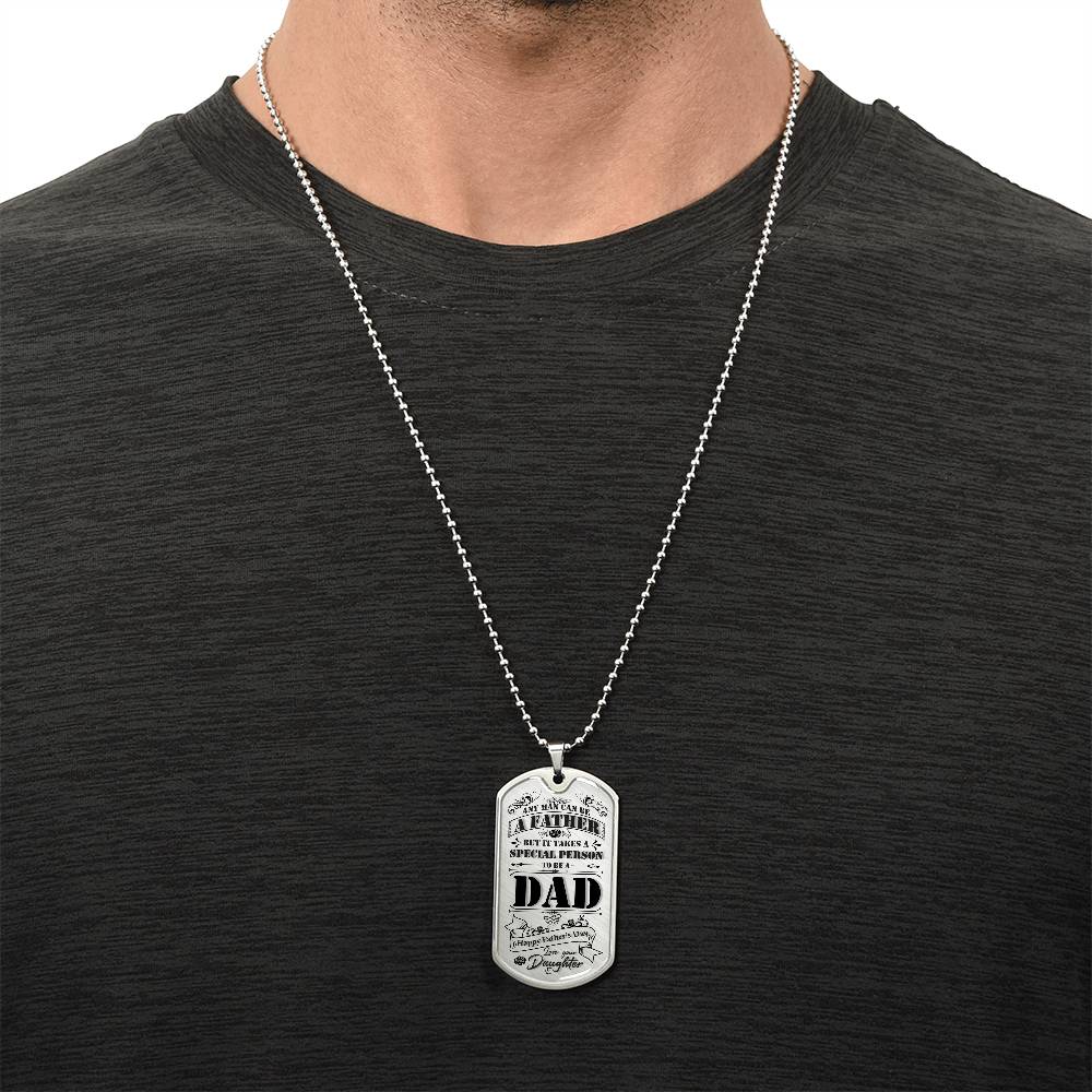 Custom Father's Day Design & Engraved Military Dog Tag Necklace 3.