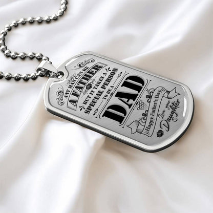 Custom Father's Day Design & Engraved Military Dog Tag Necklace 3.