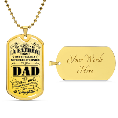 Custom Father's Day Design & Engraved Military Dog Tag Necklace 3.