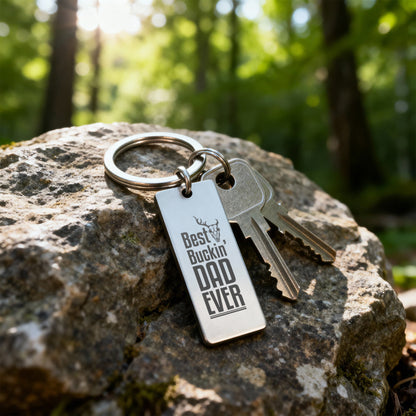 Custom Engraved Father's Day Keychain 8