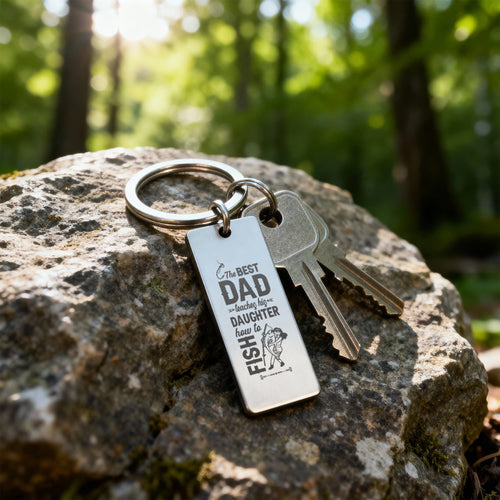 Custom Engraved Father's Day Keychain 10