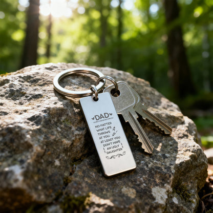 Custom Engraved Father's Day Keychain 6
