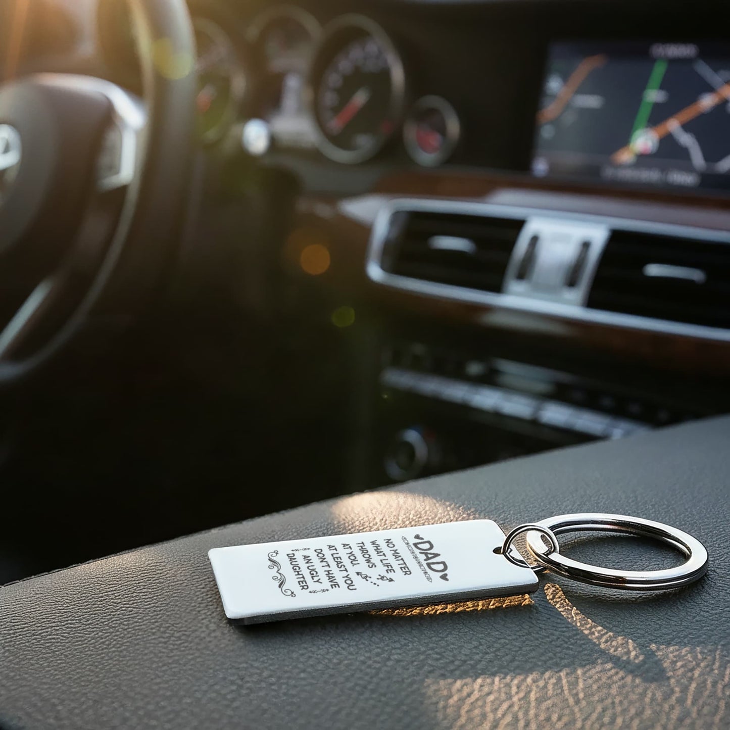 Custom Engraved Father's Day Keychain 6