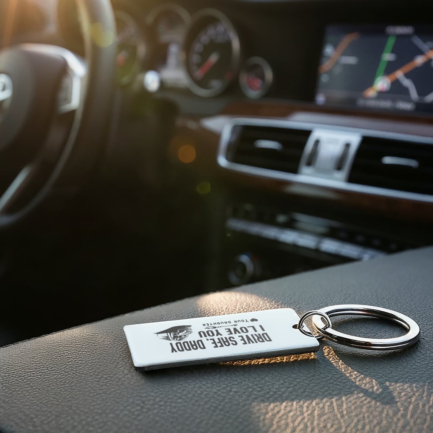 Custom Engraved Father's Day Keychain 3