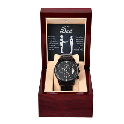 Men's Black Chronograph Watch with Copper Dial | Father's Day Gift 3