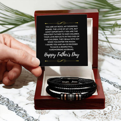 Men's "Love You Forever" Braided Leather Bracelet | Father's Day Gift 2