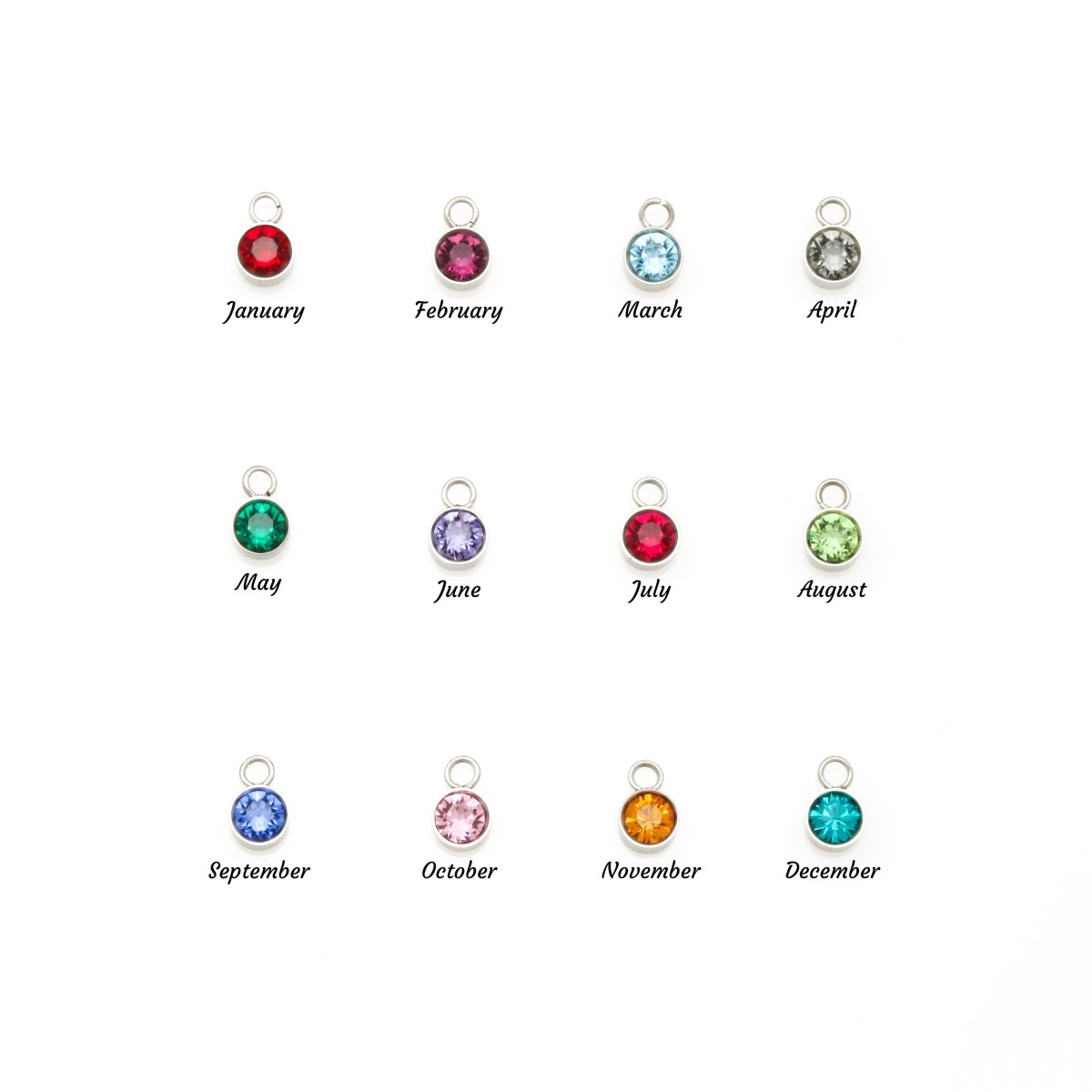 Custom Name Necklace with Birthstone – Custom Mother’s Day Gift – 18K Yellow Gold or Polished Stainless Steel - Design 17 - Wrapped and Wonderful