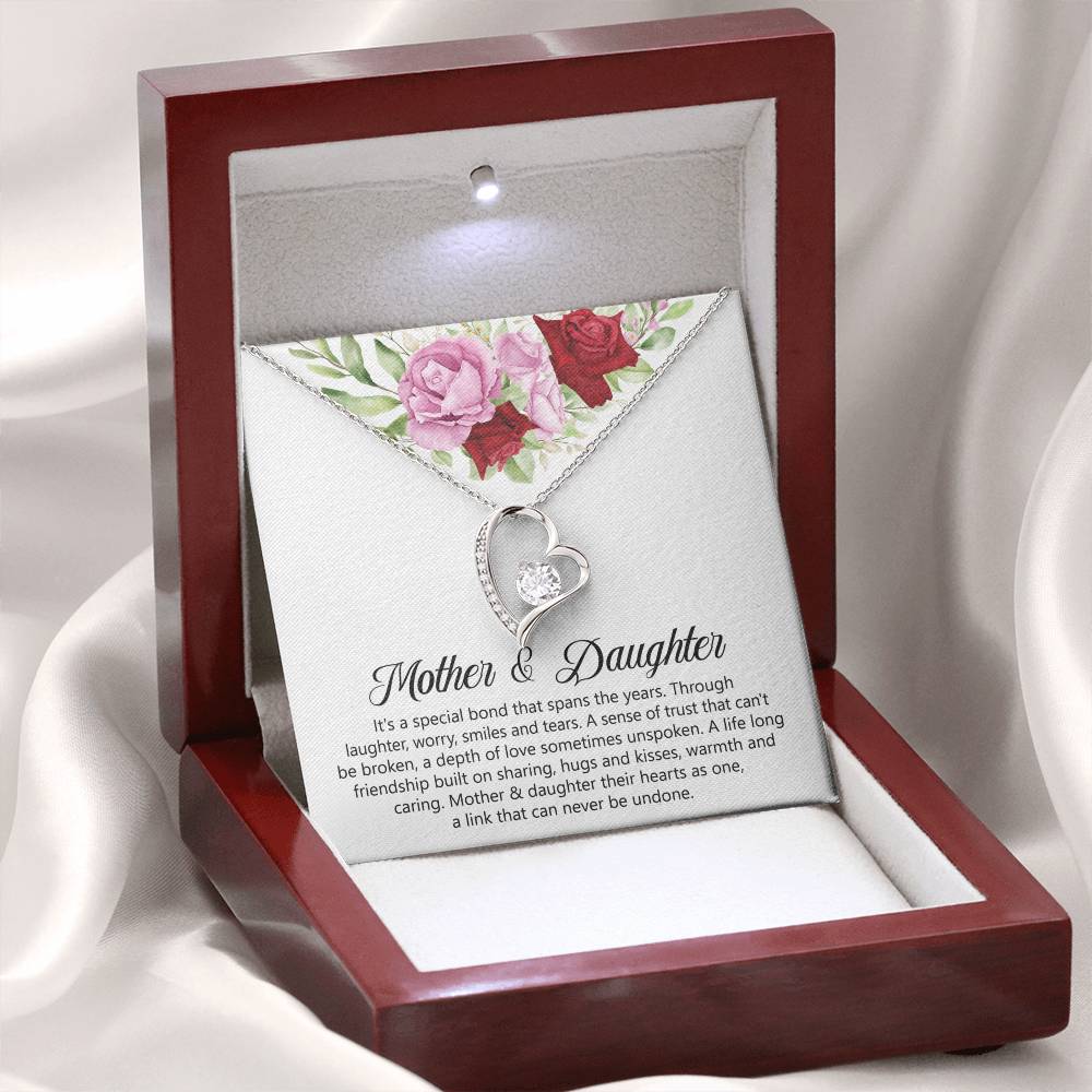 Forever Love Necklace – Heart Pendant Mother’s Day Gift with Luxury LED Box - Design 3 - Wrapped and Wonderful