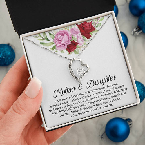 Forever Love Necklace – Heart Pendant Mother’s Day Gift with Luxury LED Box - Design 3 - Wrapped and Wonderful