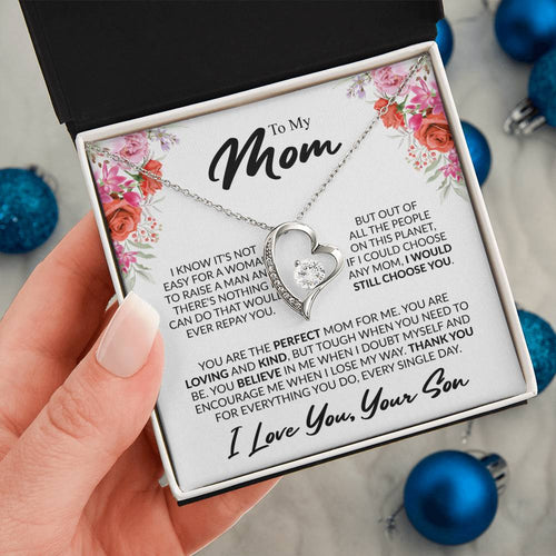Forever Love Necklace – Heart Pendant Mother’s Day Gift with Luxury LED Box - Design 5 - Wrapped and Wonderful