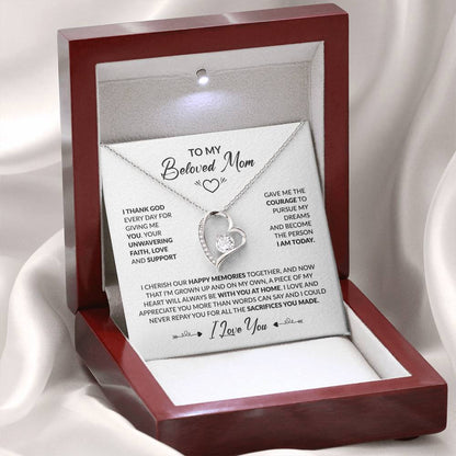 Forever Love Necklace – Heart Pendant Mother’s Day Gift with Luxury LED Box - Design 7 - Wrapped and Wonderful