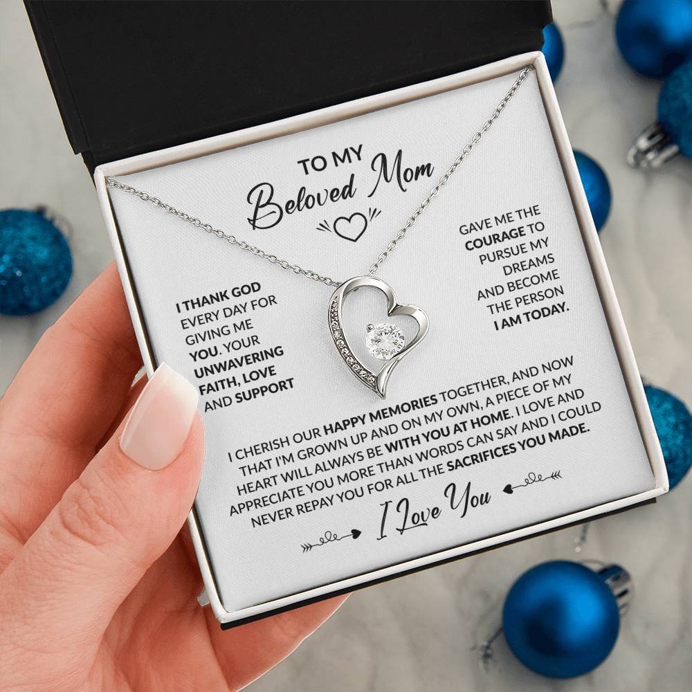 Forever Love Necklace – Heart Pendant Mother’s Day Gift with Luxury LED Box - Design 7 - Wrapped and Wonderful