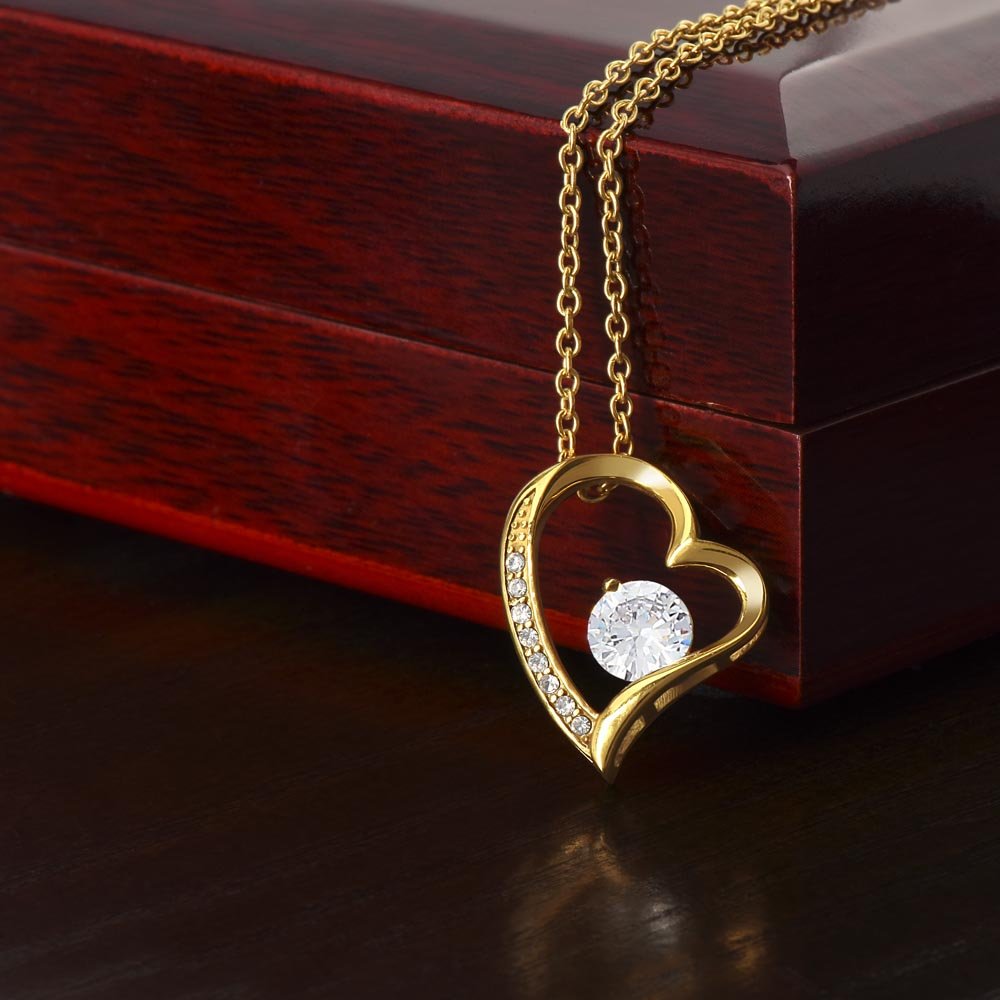 Forever Love Necklace – Heart Pendant Mother’s Day Gift with Luxury LED Box - Design 8 - Wrapped and Wonderful