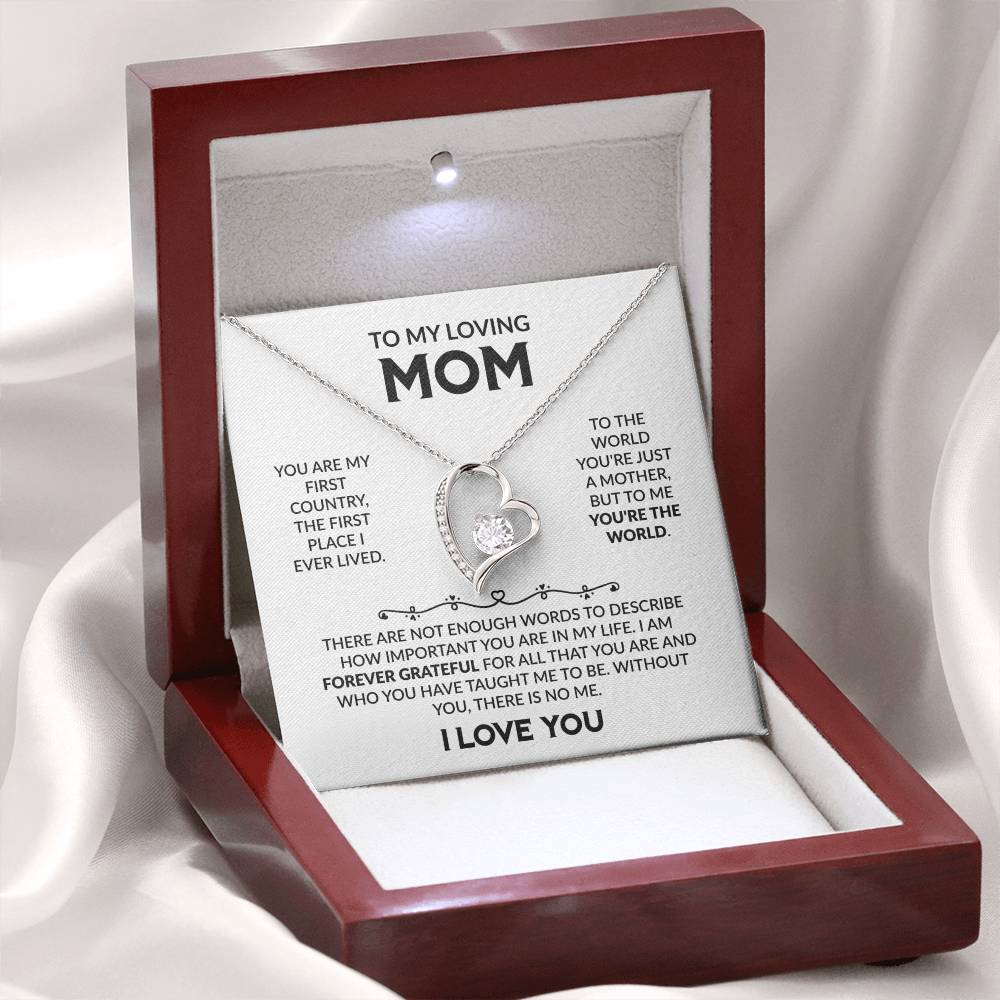 Forever Love Necklace – Heart Pendant Mother’s Day Gift with Luxury LED Box - Design 8 - Wrapped and Wonderful